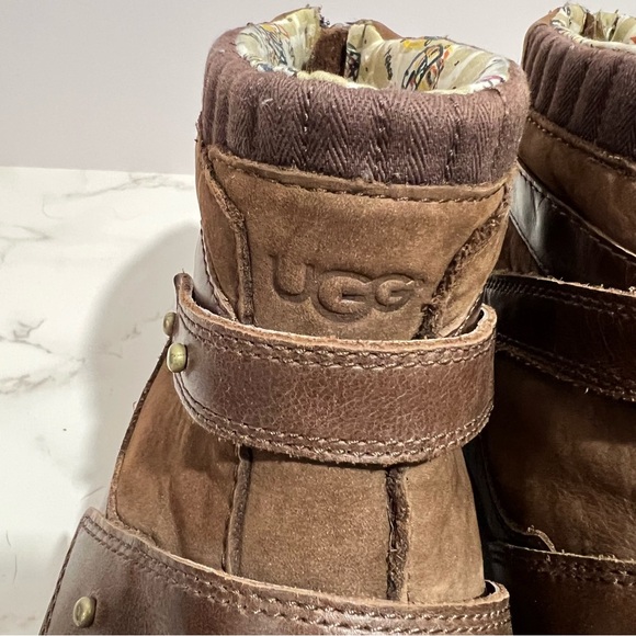 UGG Brown Nubuck Ankle Zip Ankle boots -- 8 - Picture 5 of 10